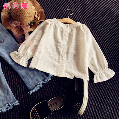 Chemise fille à manche longue en coton - Ref 2084921