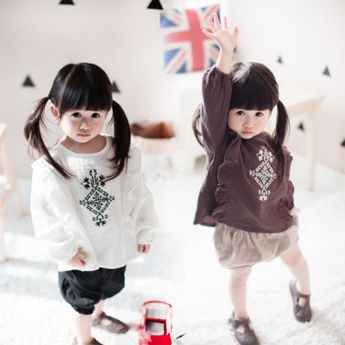 Chemise fille à manche longue - Ref 2084941