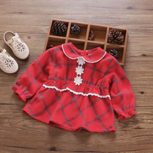 Chemise fille à manche longue en Toile de coton - Ref 2084967