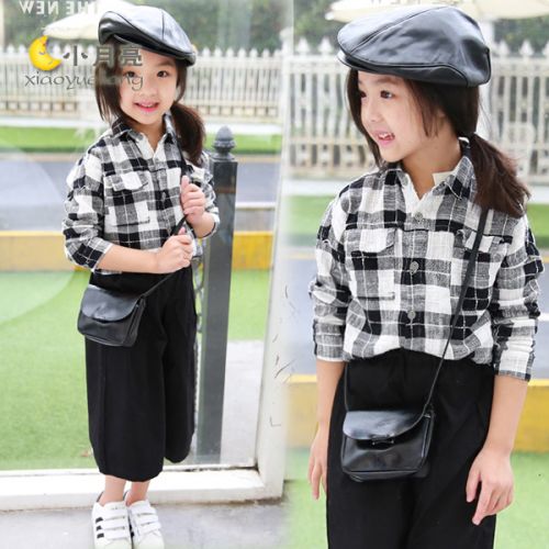 Chemise fille à manche longue en Toile de coton - Ref 2084978