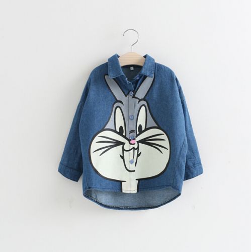 Chemise fille à manche longue en toile - Ref 2084984