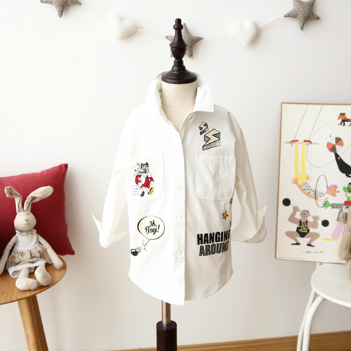 Chemise fille à manche longue - Ref 2084986