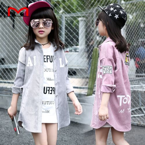 Chemise fille à manche longue en Toile de coton - Ref 2085018