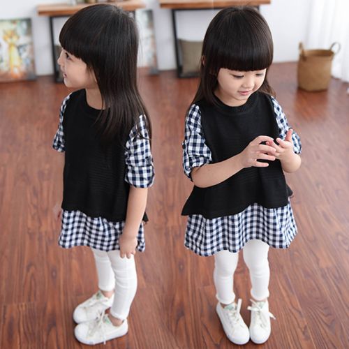 Chemise fille à manche longue en Toile de coton - Ref 2085024