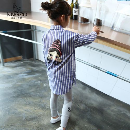 Chemise fille à manche longue en Toile de coton - Ref 2085063