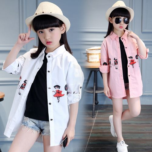 Chemise fille à manche longue - Ref 2085138