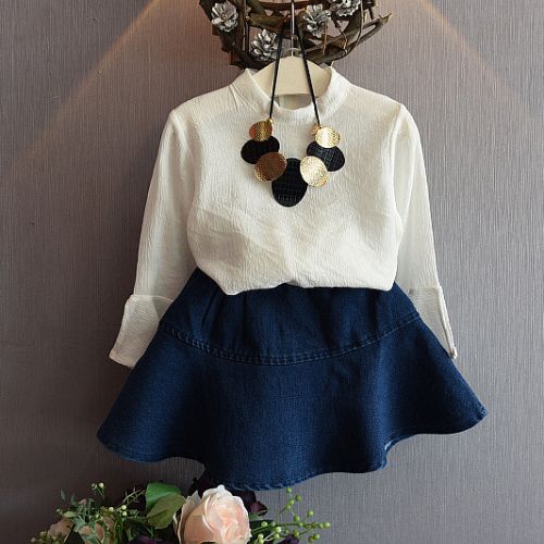 Chemise fille à manche longue - Ref 2085200