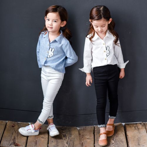 Chemise fille à manche longue en Toile de coton - Ref 2085270