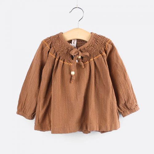 Chemise fille à manche longue en Toile de coton - Ref 2085346