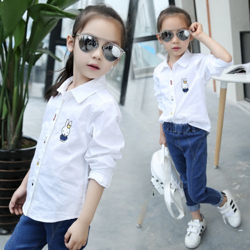 Chemise fille à manche longue - Ref 2085429