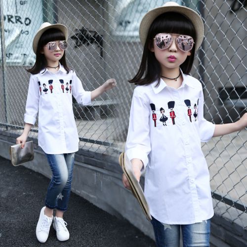 Chemise fille à manche longue - Ref 2085493