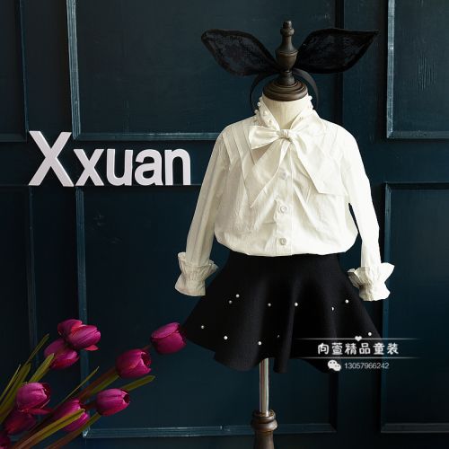 Chemise fille à manche longue en Toile de coton - Ref 2085494