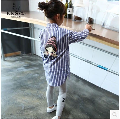 Chemise fille à manche longue - Ref 2085555