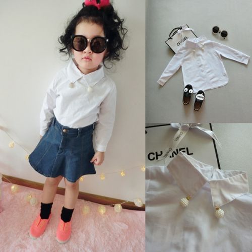 Chemise fille à manche longue - Ref 2085571