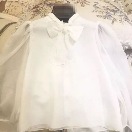 Chemise fille KIMOCAT à manche longue en mousseline de soie - Ref 2085575