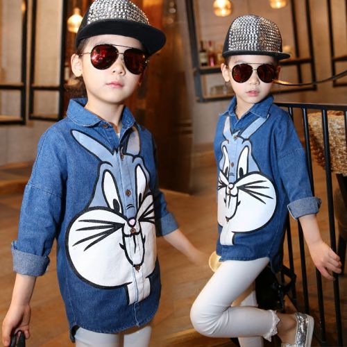 Chemise fille à manche longue en toile - Ref 2085577