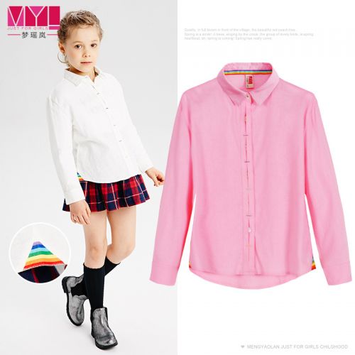 Chemise fille à manche longue en lin - Ref 2085640