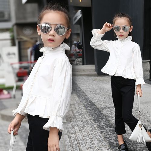 Chemise fille à manche longue - Ref 2085673