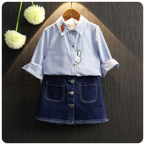 Chemise fille à manche longue - Ref 2085683