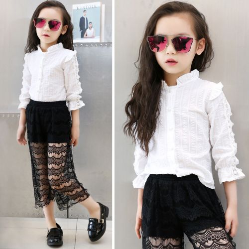 Chemise fille à manche longue - Ref 2085686