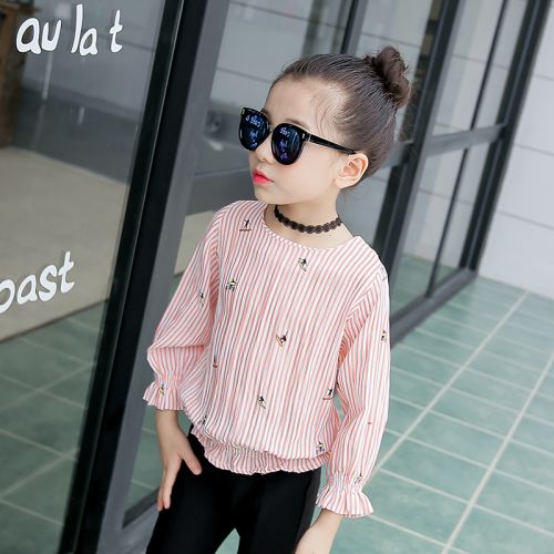 Chemise fille à manche longue en Toile de coton - Ref 2085691