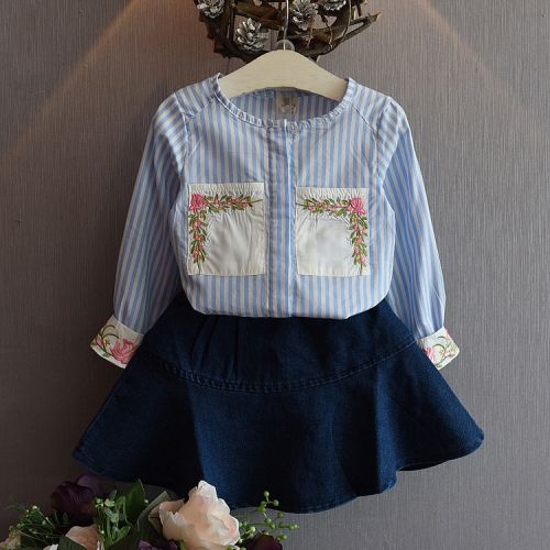 Chemise fille à manche longue - Ref 2085702