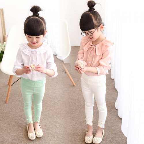 Chemise fille à manche longue - Ref 2085736