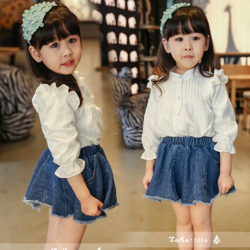 Chemise fille à manche longue - Ref 2085739