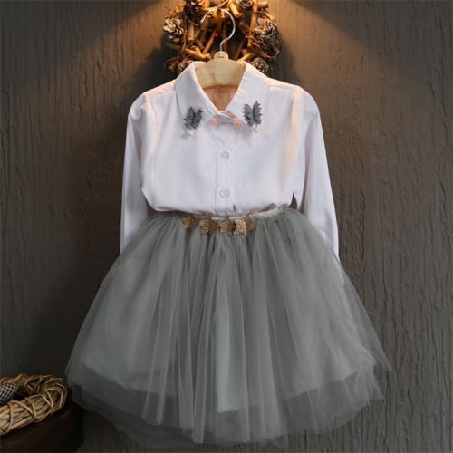 Chemise fille à manche longue - Ref 2085762