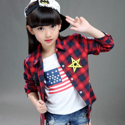 Chemise fille à manche longue - Ref 2085809