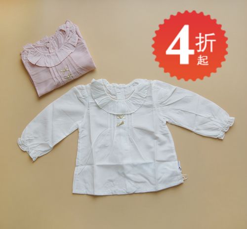 Chemise fille à manche longue en Toile de coton - Ref 2085826