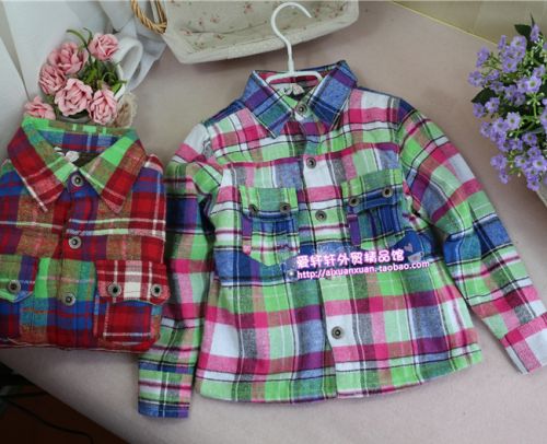 Chemise fille à manche longue en flanelle - Ref 2085838