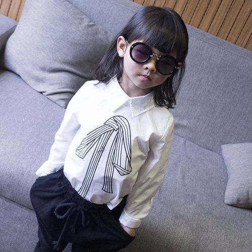 Chemise fille à manche longue - Ref 2085854