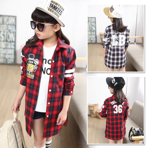 Chemise fille à manche longue - Ref 2085896