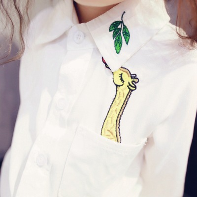 Chemise fille à manche longue en Toile de coton - Ref 2085905