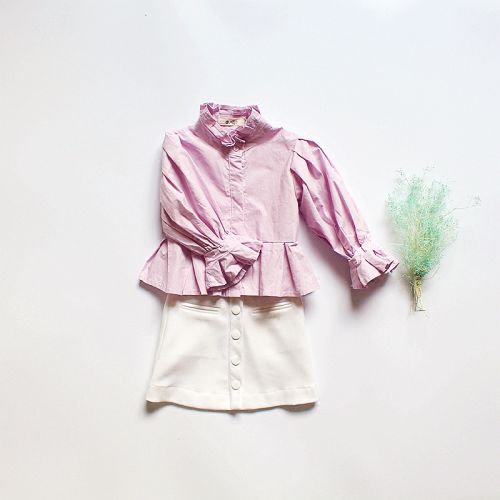 Chemise fille à manche longue - Ref 2085956