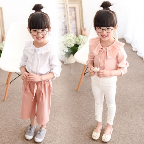 Chemise fille à manche longue - Ref 2085983