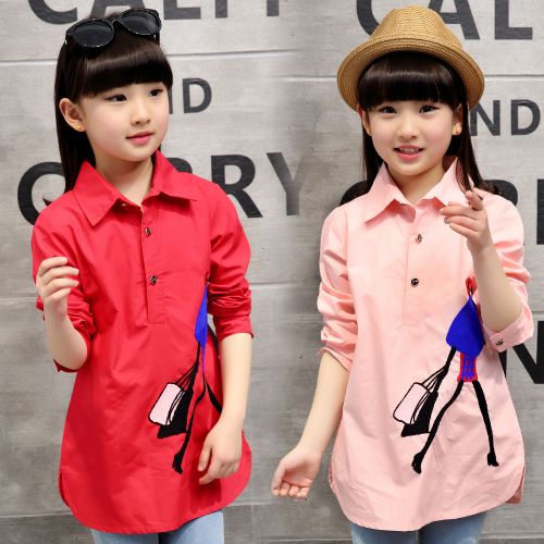 Chemise fille à manche longue - Ref 2086006