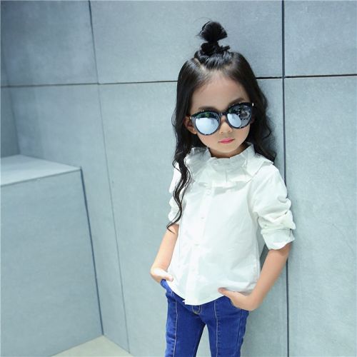 Chemise fille à manche longue en Toile de coton - Ref 2086009