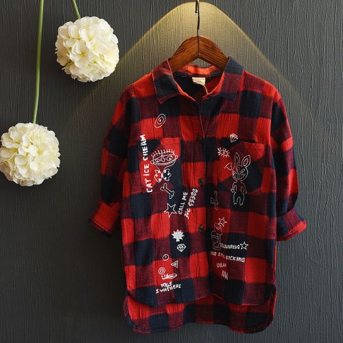 Chemise fille à manche longue - Ref 2086152