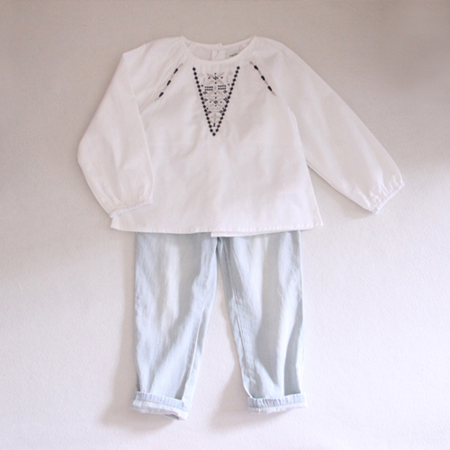 Chemise fille à manche longue - Ref 2086158