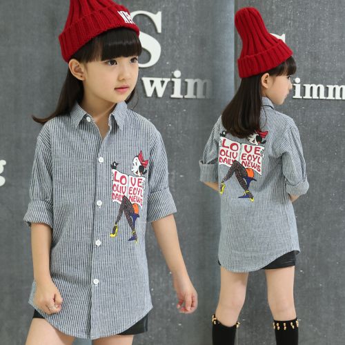 Chemise fille à manche longue - Ref 2086165