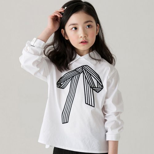 Chemise fille à manche longue - Ref 2086174