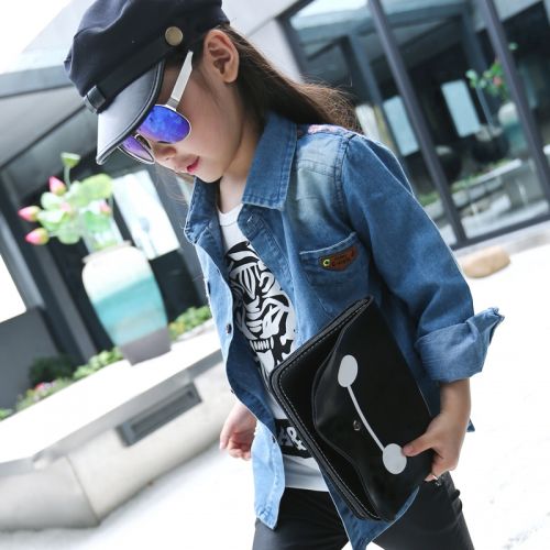 Chemise fille à manche longue en toile - Ref 2086200