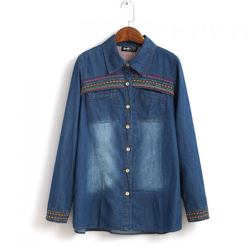 Chemise fille YTYYTTYYT à manche longue en toile - Ref 2086231