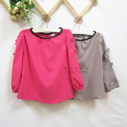 Chemise fille à manche longue en polyester - Ref 2086241