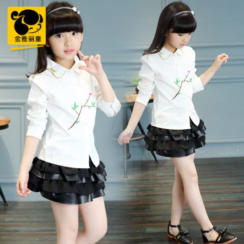 Chemise fille à manche longue - Ref 2086267