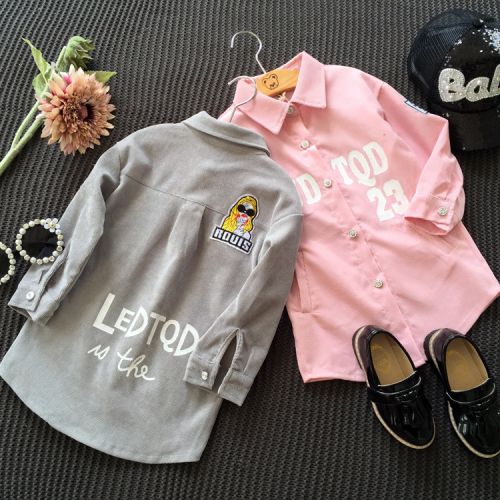 Chemise fille à manche longue - Ref 2086351