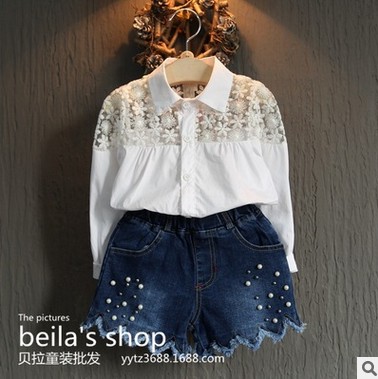 Chemise fille à manche longue - Ref 2086358