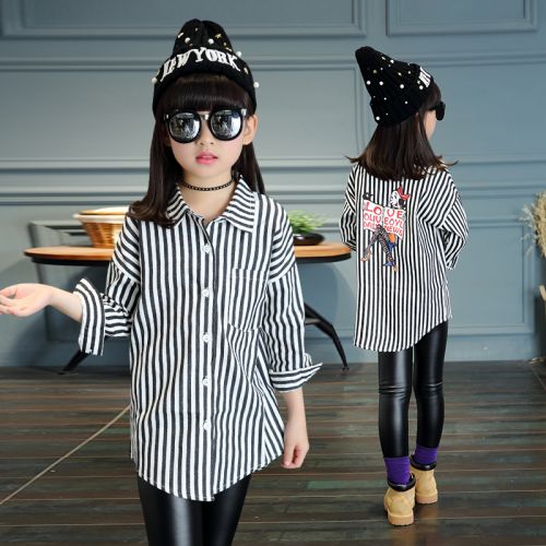 Chemise fille à manche longue - Ref 2086387